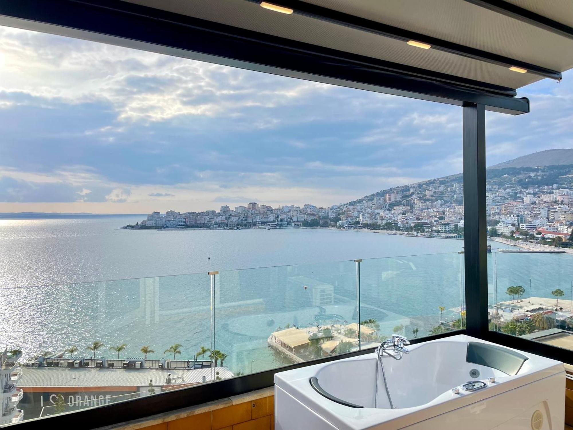 Seaview Golden Penthouse Daire Saranda Dış mekan fotoğraf